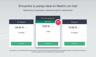 Precios y Suscripciones be2